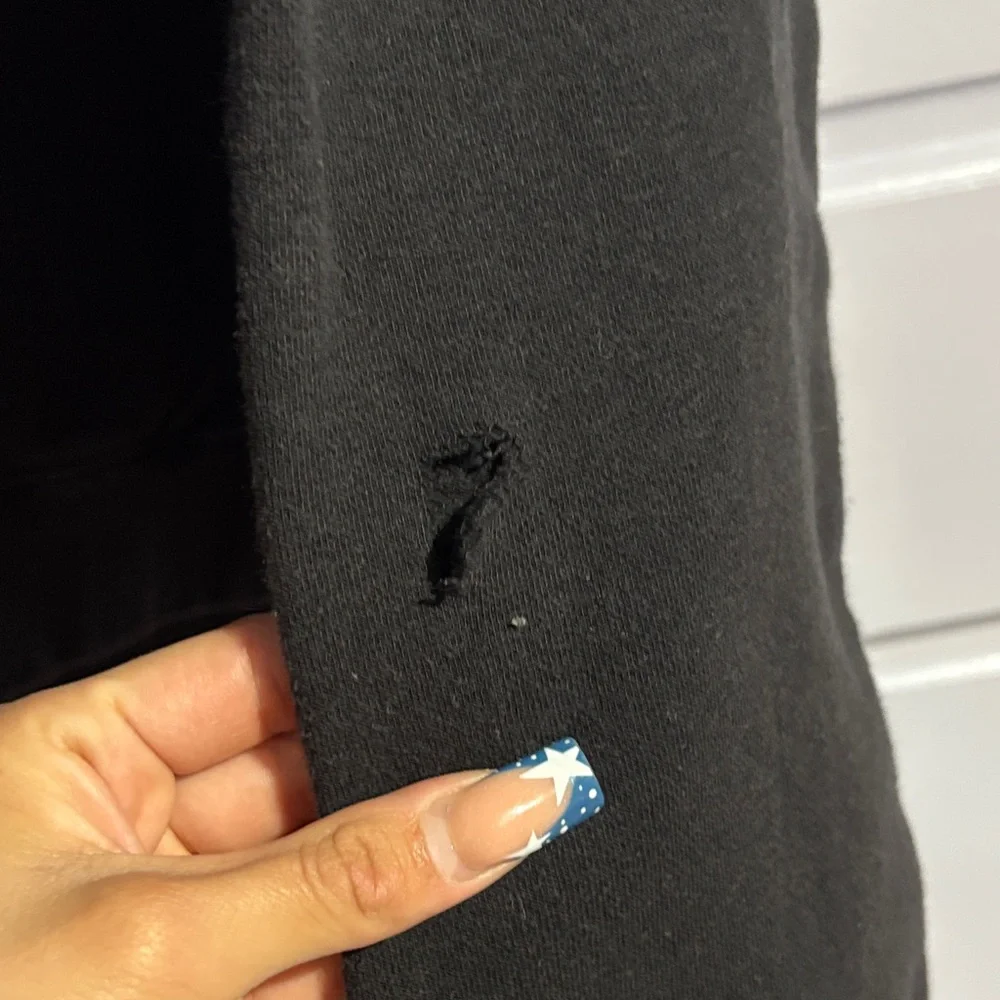 Adidas Black Zip-Up Sweater with Blue and Pink Accents